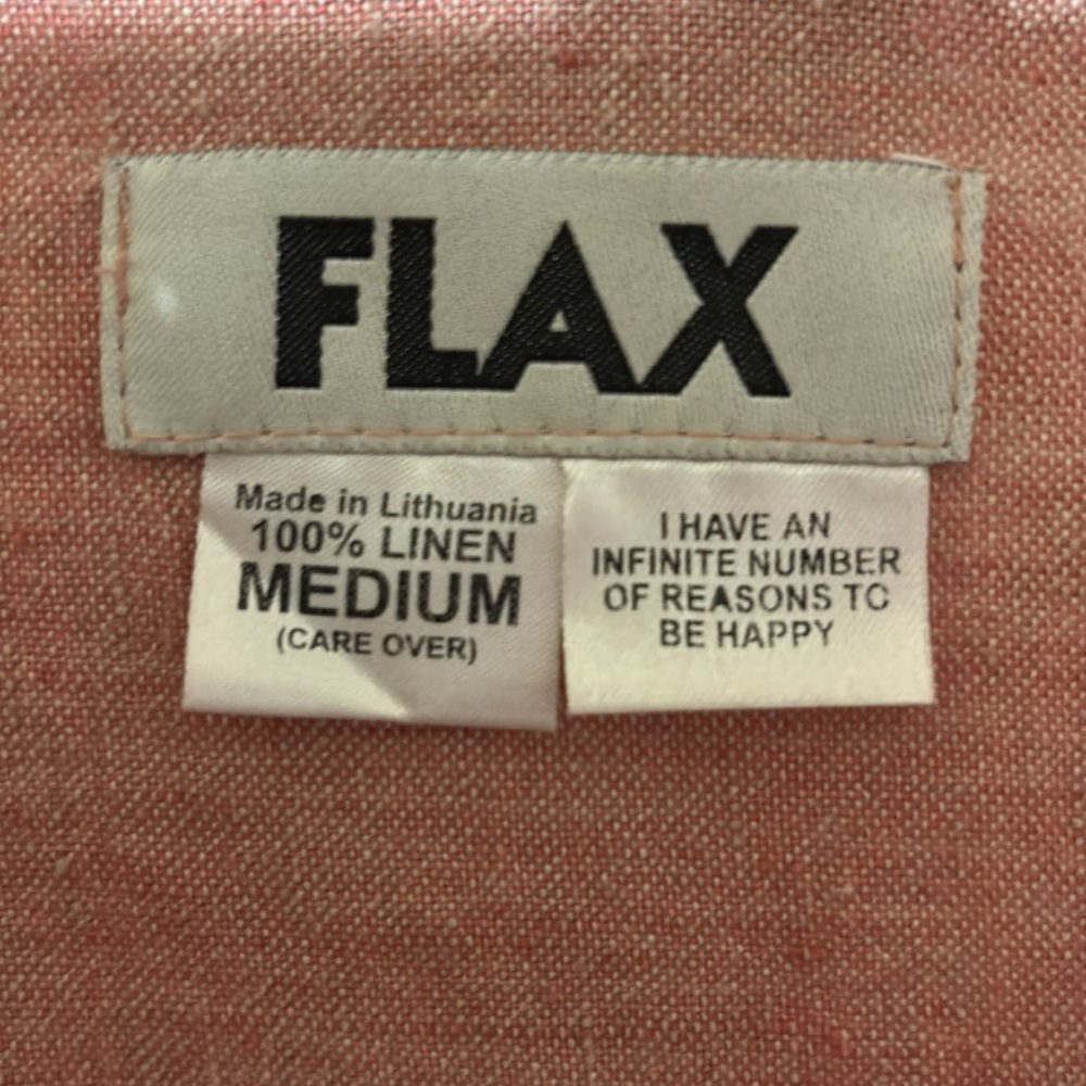 Vintage Flax Button-Up Shirt in Rust M - Picture 2 of 6